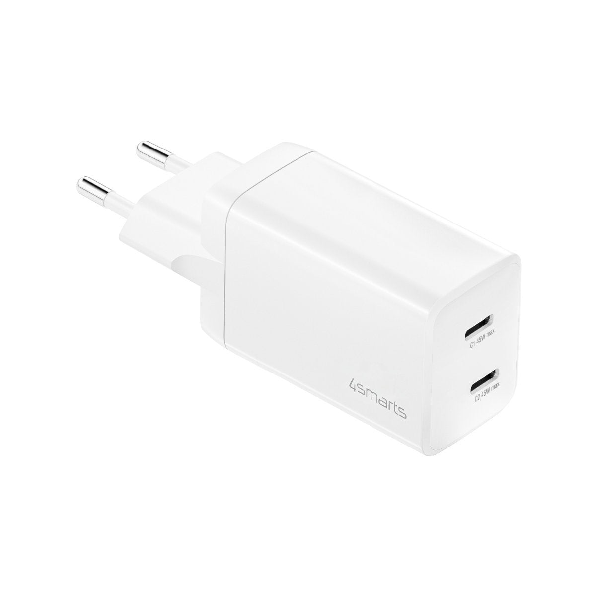 Cargador 4smarts Pdplug Dual 45w Gan 2c Blanco
