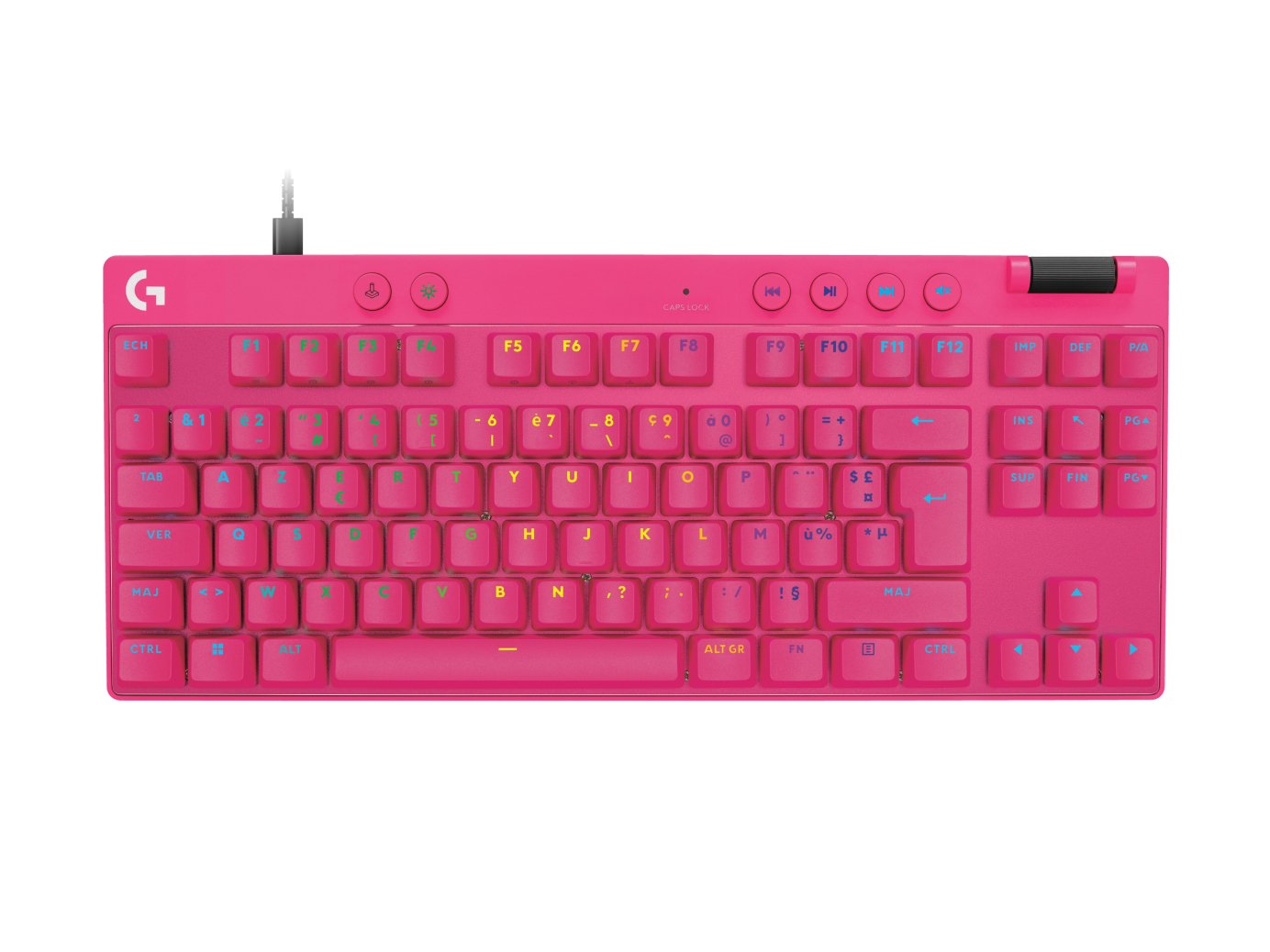 EAN 5099206126497 - Logitech G 920-013249 teclado Juego USB AZERTY Francés Rosa imagen 1