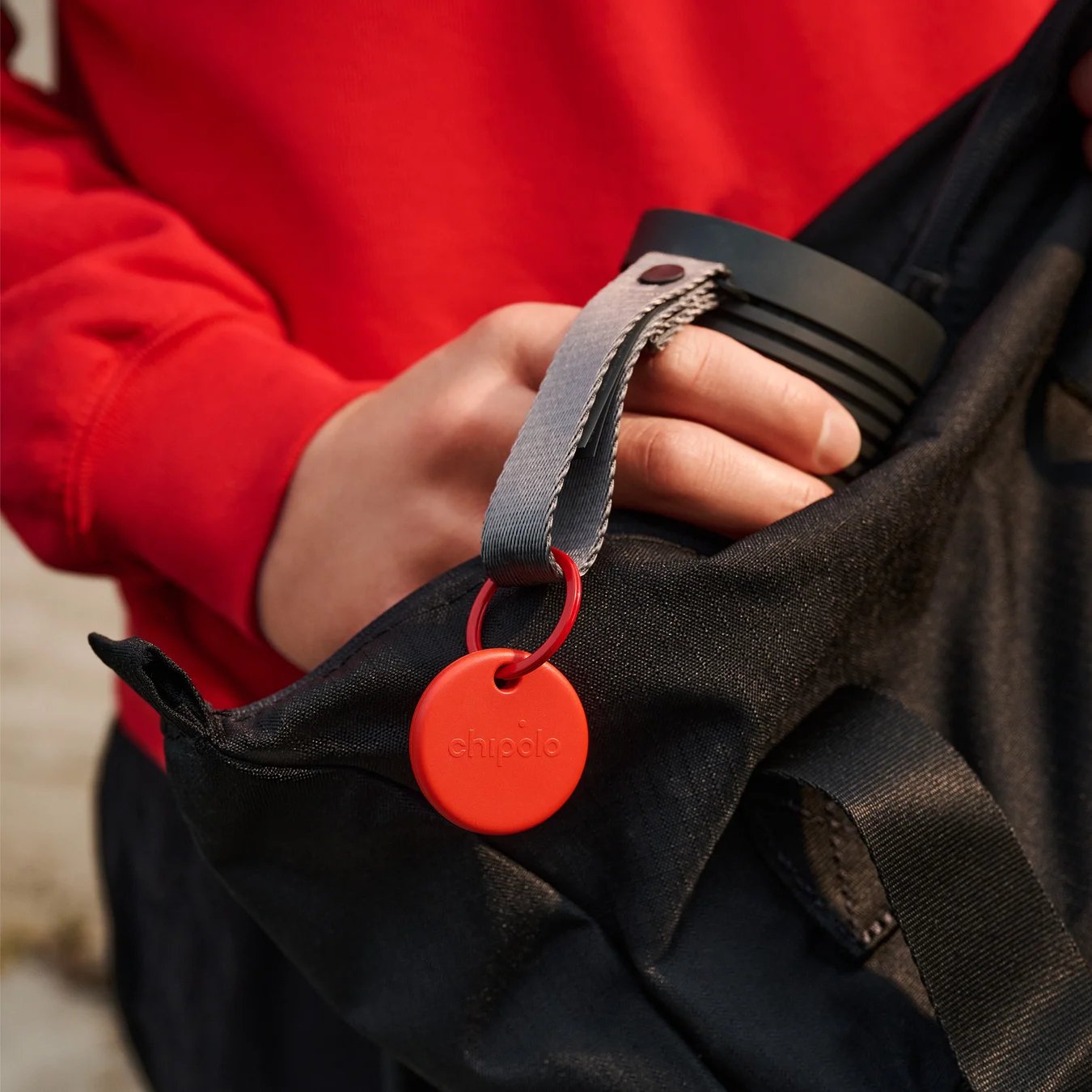 Chipolo Pop - Tracking Tag Compatible With Apple Find My On Iphone Or Find Hub On Android (Red)