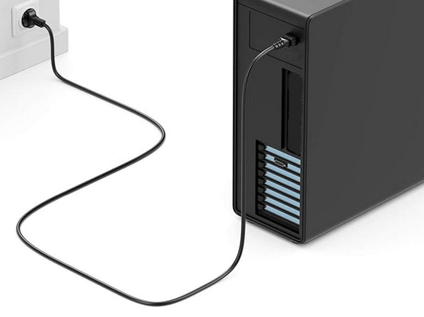 Equip Netzcable Anschl. C18 -> Schukon. 3.00m 180°Gew. Sw