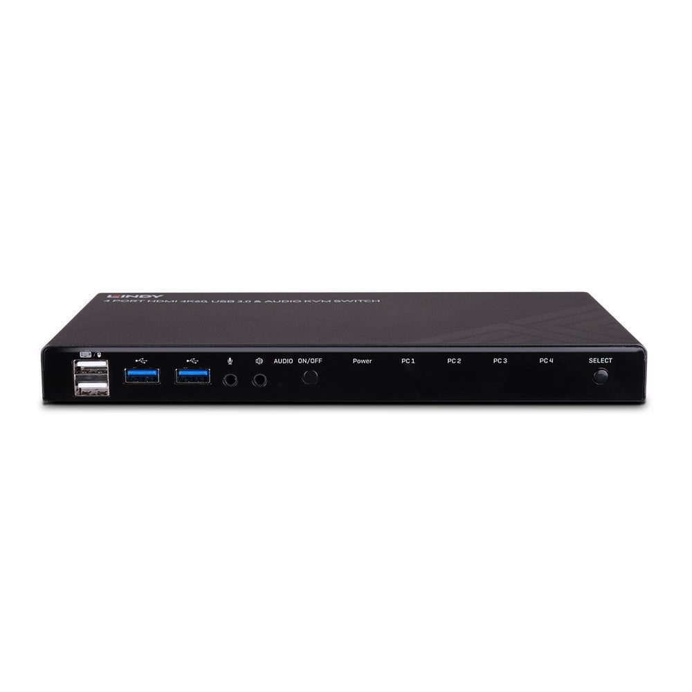 Lindy Kvm Switch Hdmi 4k60,Usb3.0 & Audio 4port