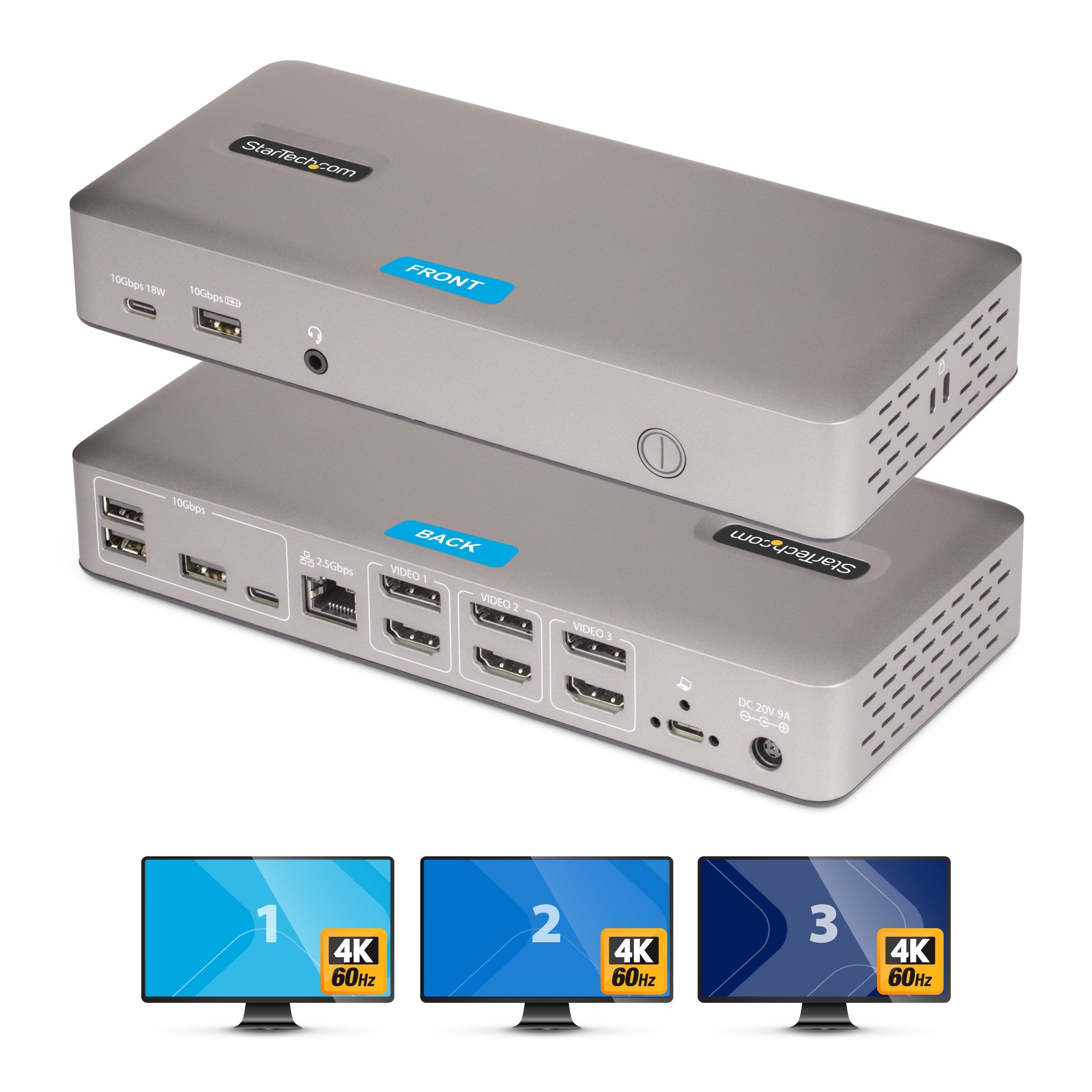 EAN 65030902885 - StarTech.com 150UE-USB4DOCKTRIPLE base para portátil y replicador de puertos Alámbrico Gris imagen 19
