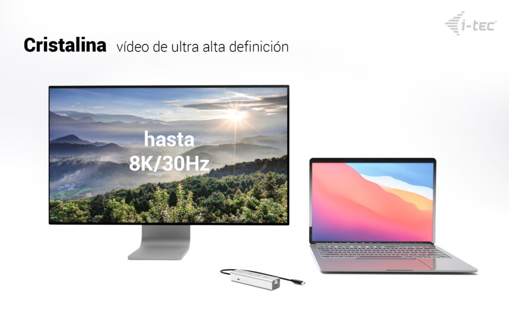 EAN 8595611707346 - i-tec Metal C31HUBMETAL8KPDPRO hub de interfaz USB Tipo C 10000 Mbit/s Plata imagen 14
