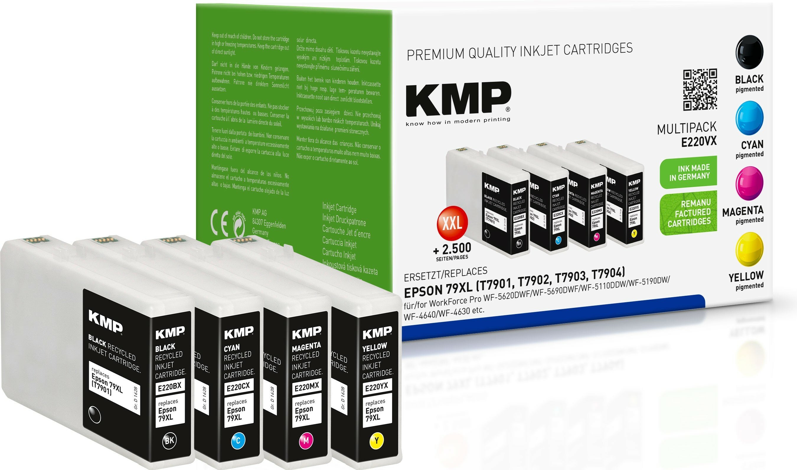 EAN 4011324268195 - KMP E220VX cartucho de tinta Negro, Cian, Magenta, Amarillo imagen 1