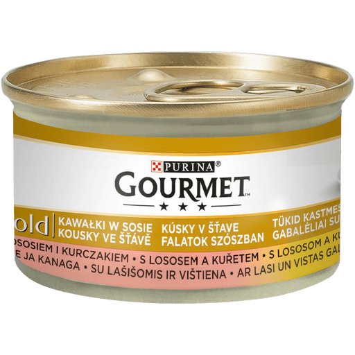 Gourmet Gold - Salmón Y Pollo En Salsa 85g