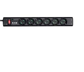 Eaton Protection Strip Ps6td Protector Contra Sobretensiones Ca 220-250 V 2500 Vatios Conectores De Salida: 6 Negro
