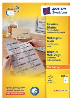 Avery Zweckform Etiquetas 3660-200 Blanco 97,0 X 67,7 Mm