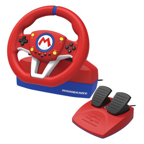 Volante De Carreras Con Pedales Hori Mario Kart Racing Wheel Pro Mini Para Nintendo Switch Licencia Oficial Nintendo