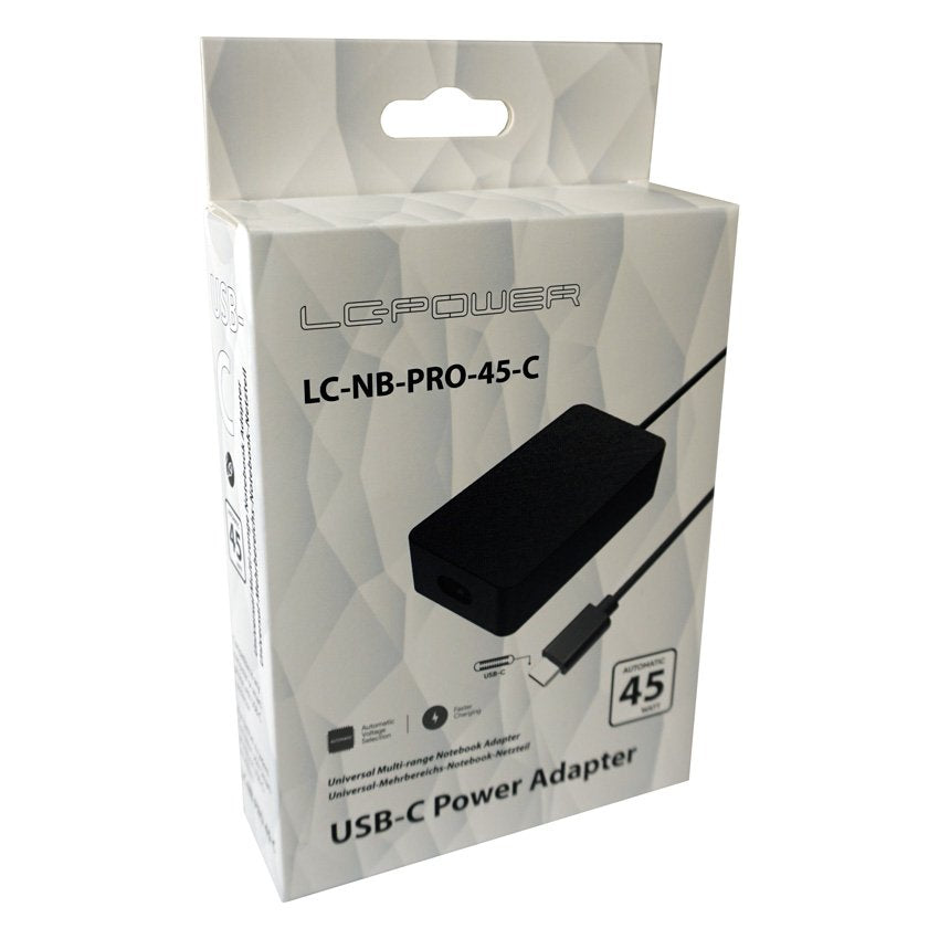 EAN 4260070128899 - LC-Power LC-NB-PRO-45-C adaptador e inversor de corriente Interior 45 W Negro imagen 3