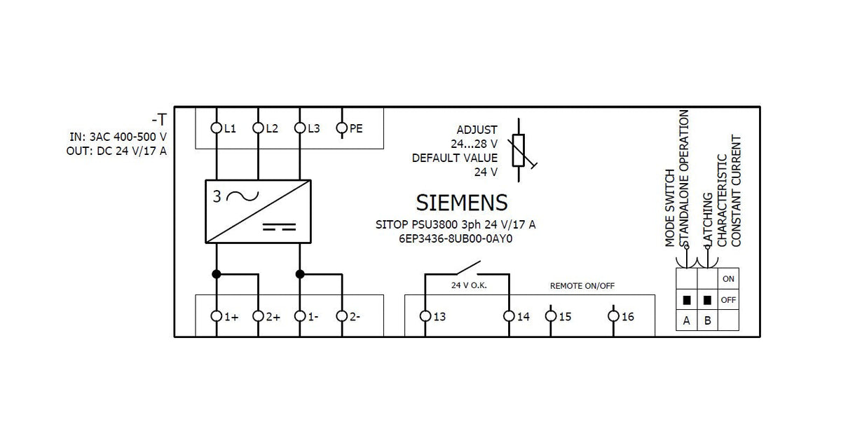 Siemens 6ep34368ub000ay0 Fuente De Alimentación Para Carril Din Din-Rail Contenido 1 Ud.