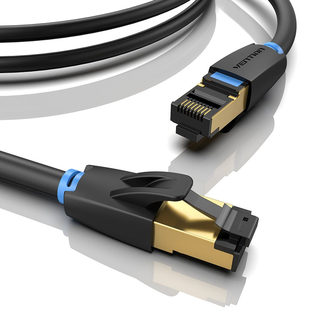 Cable De Red Rj45 Sftp Vention Ikabf Cat.8 1m Negro