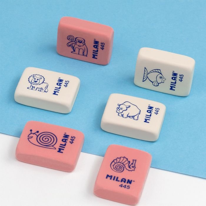 Milan Goma 445 Miga De Pan 3,1x2,3x0,9 Cm Colores Surtidos -Caja 45u-