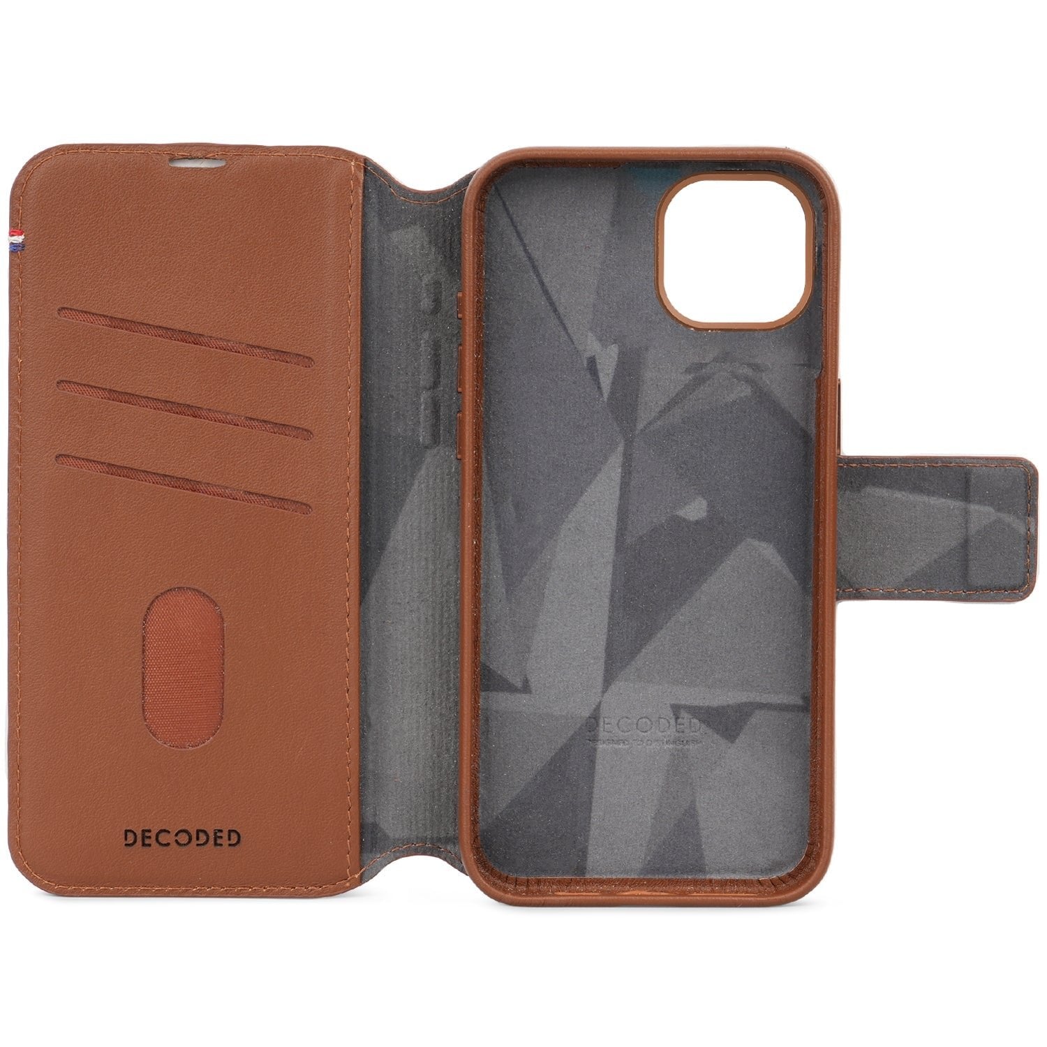EAN 8720593010560 - Decoded D24IPO15PLDW5TN funda para teléfono móvil 17 cm (6.7") Funda cartera Marrón imagen 5