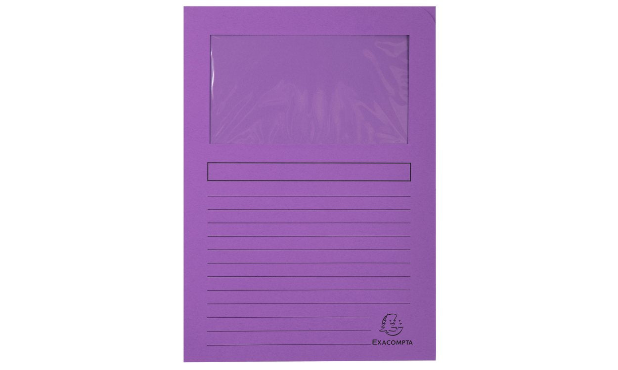 Exacompta Subcarpeta A4 Forever Con Ventana Violeta 120gr -100u-