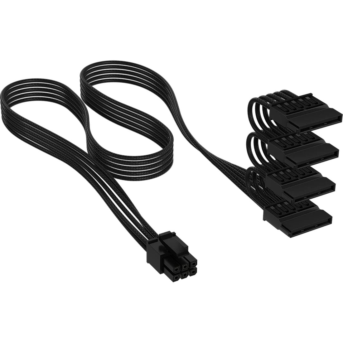 Corsair Cable Sata Power, 750mm, Individ. Sleeved, Negro
