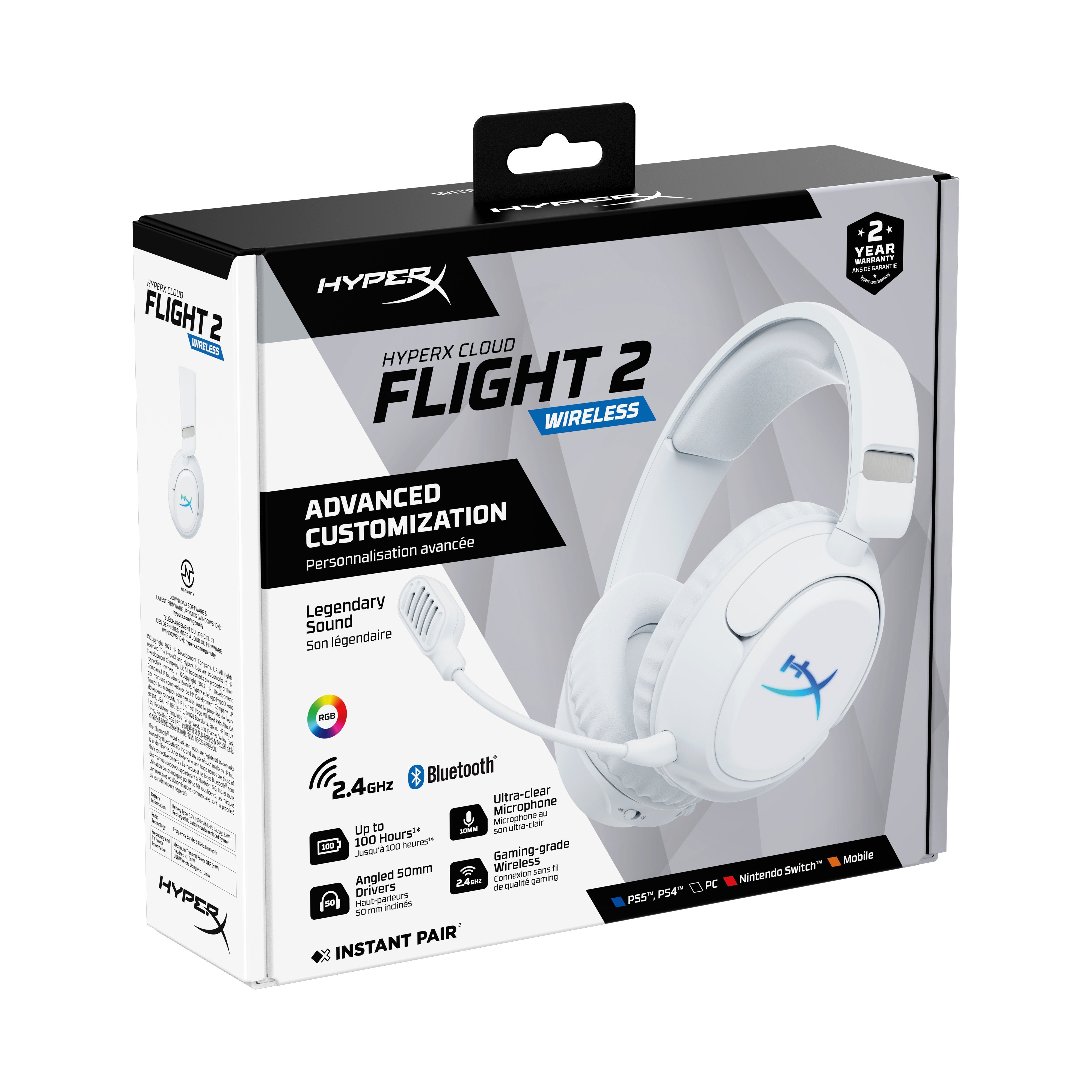 EAN 0198990148328 - HyperX Cloud Flight 2 Inalámbrico Diadema Juego Bluetooth Blanco imagen 15