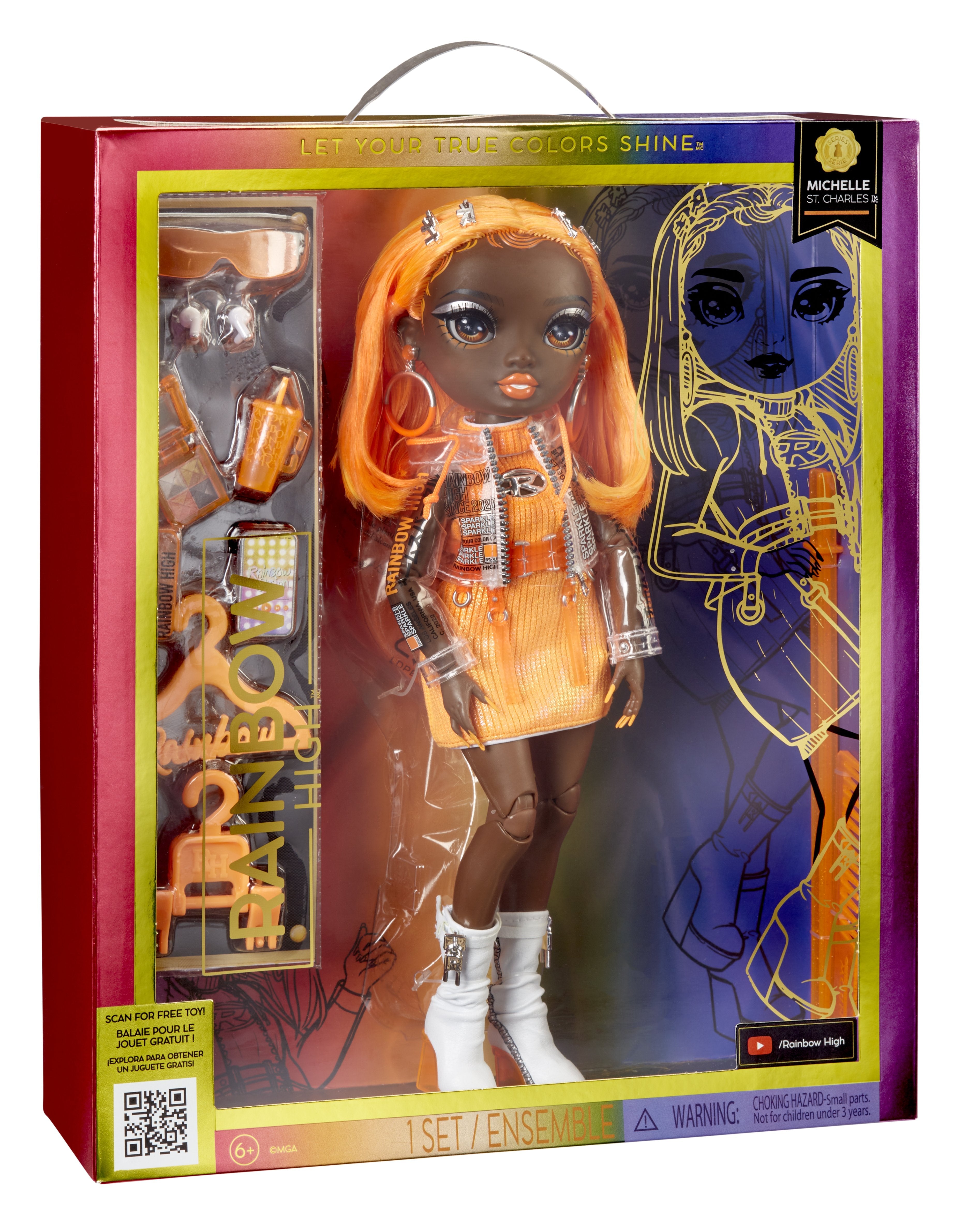 EAN 0035051583127 - Rainbow High Orange Fashion Doll -Michelle St. Charles imagen 9