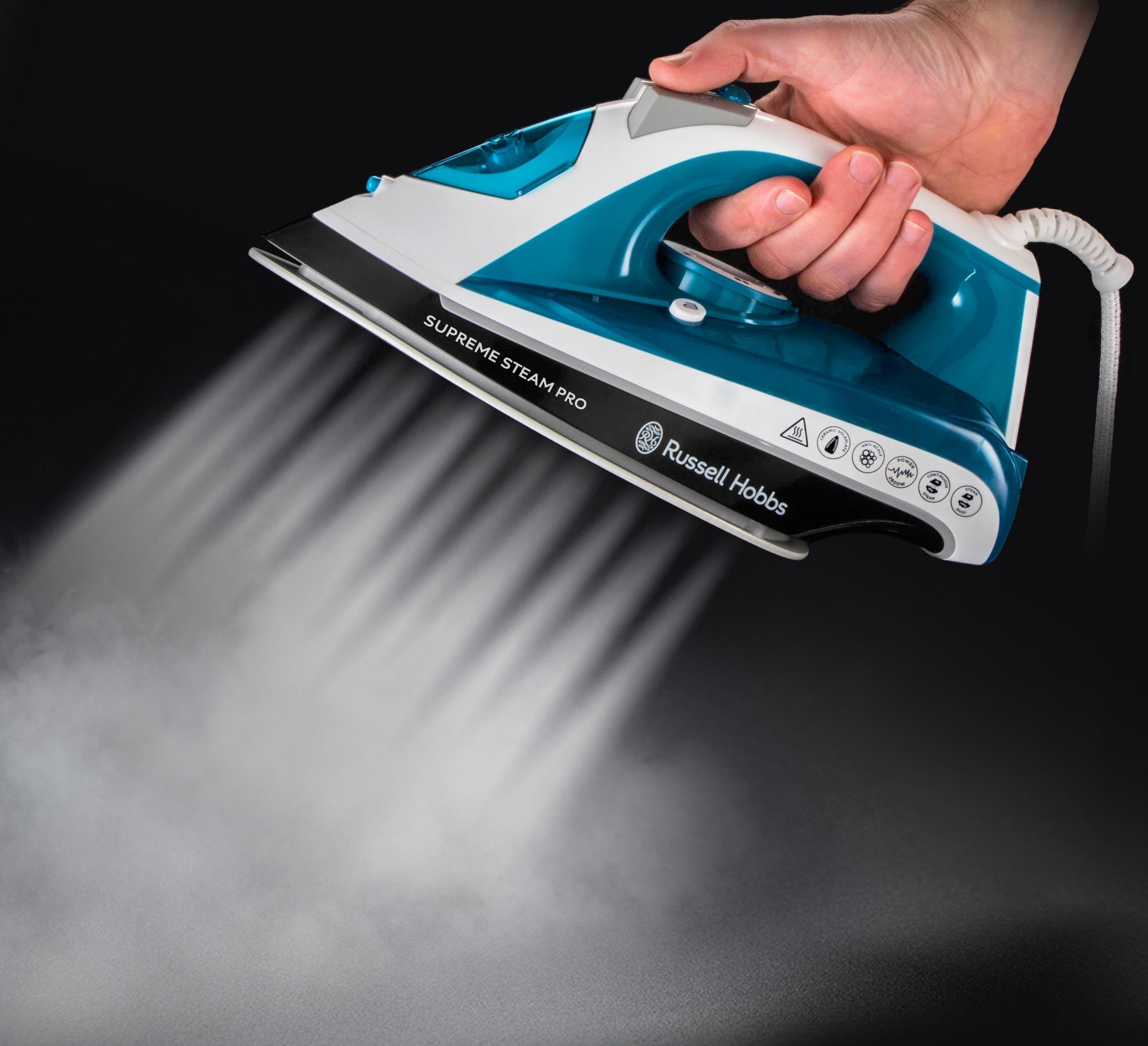 EAN 4008496881178 - Russell Hobbs Supreme Steam Pro 2600 W 0,31 L Suela de cerámica Azul, Blanco imagen 5