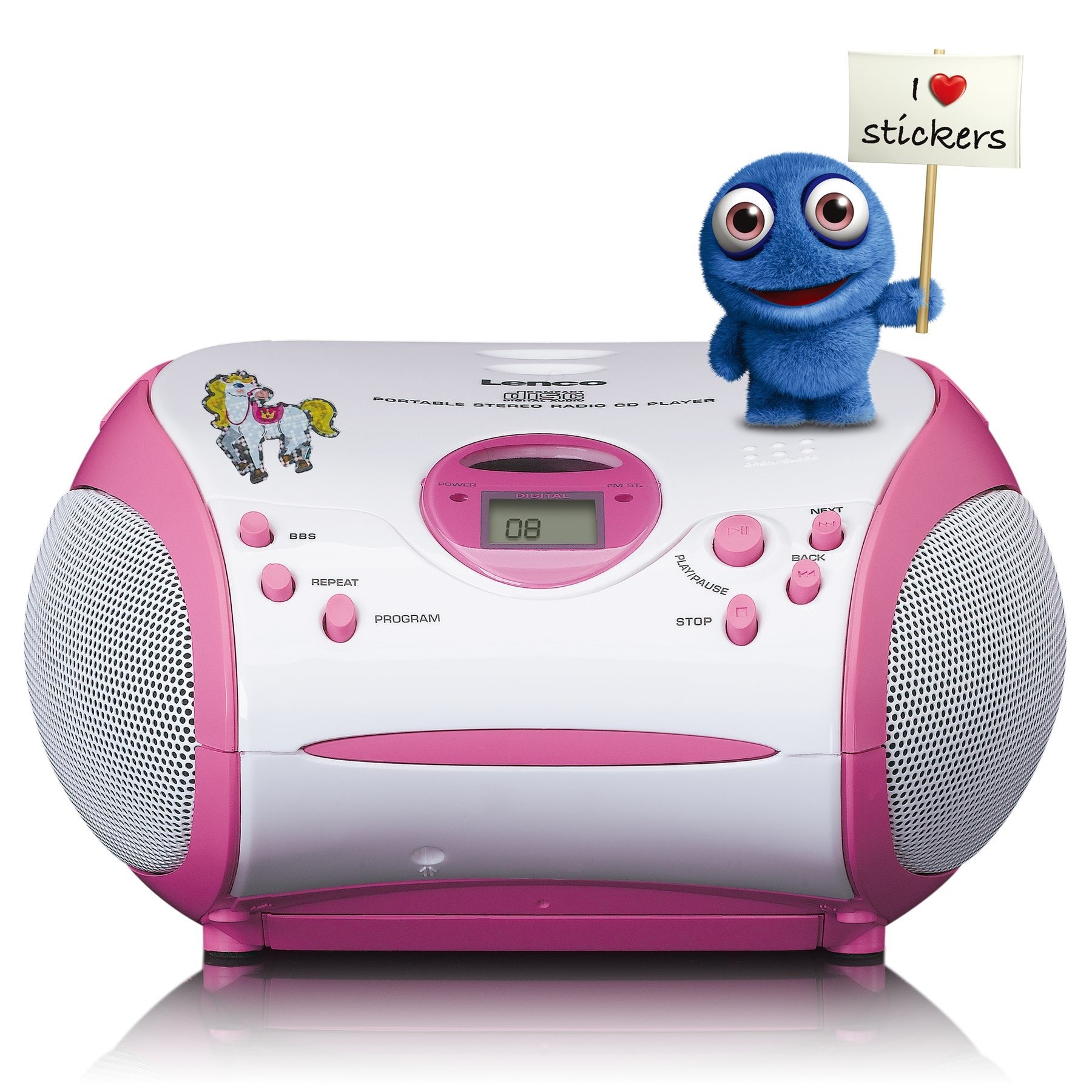 EAN 8711902044949 - Lenco SCD-24PK kids Portátil Rosa, Blanco imagen 6
