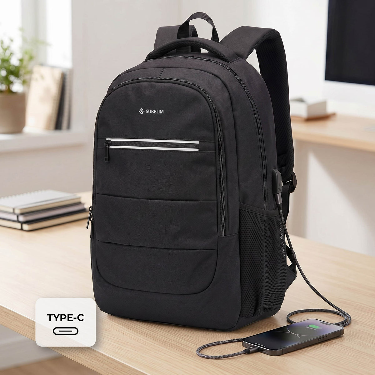 EAN 8436586743871 - SUBBLIM City Plus mochila City backpack Negro Poliéster imagen 2