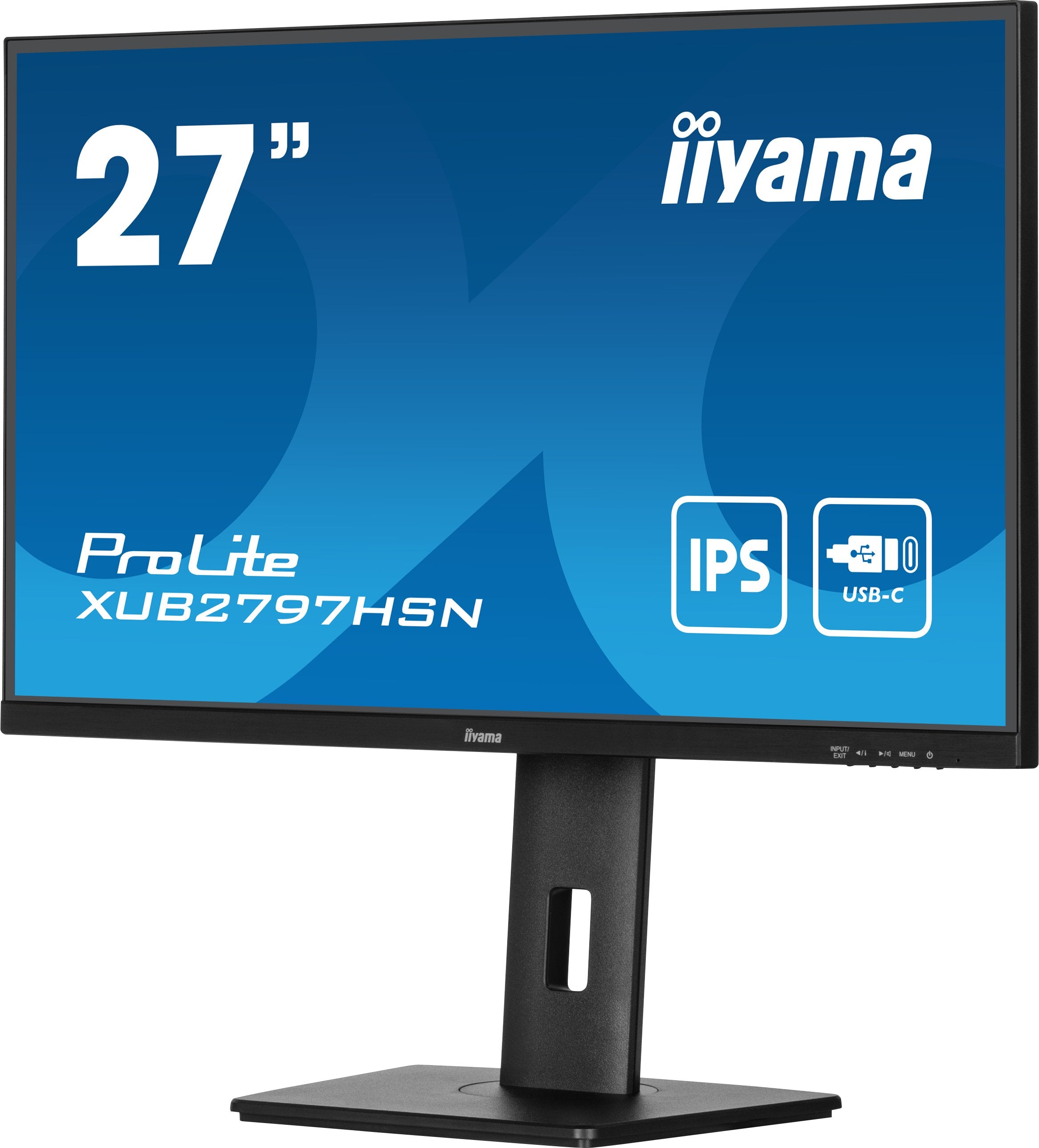 Monitor Iiyama Prolite Xub2797hsn-B1 (27 Pulgadas), Negro (Mate), Fullhd, Ips, Usb-C, Rj-45, Panel 100hz Xub2797hsn-B1
