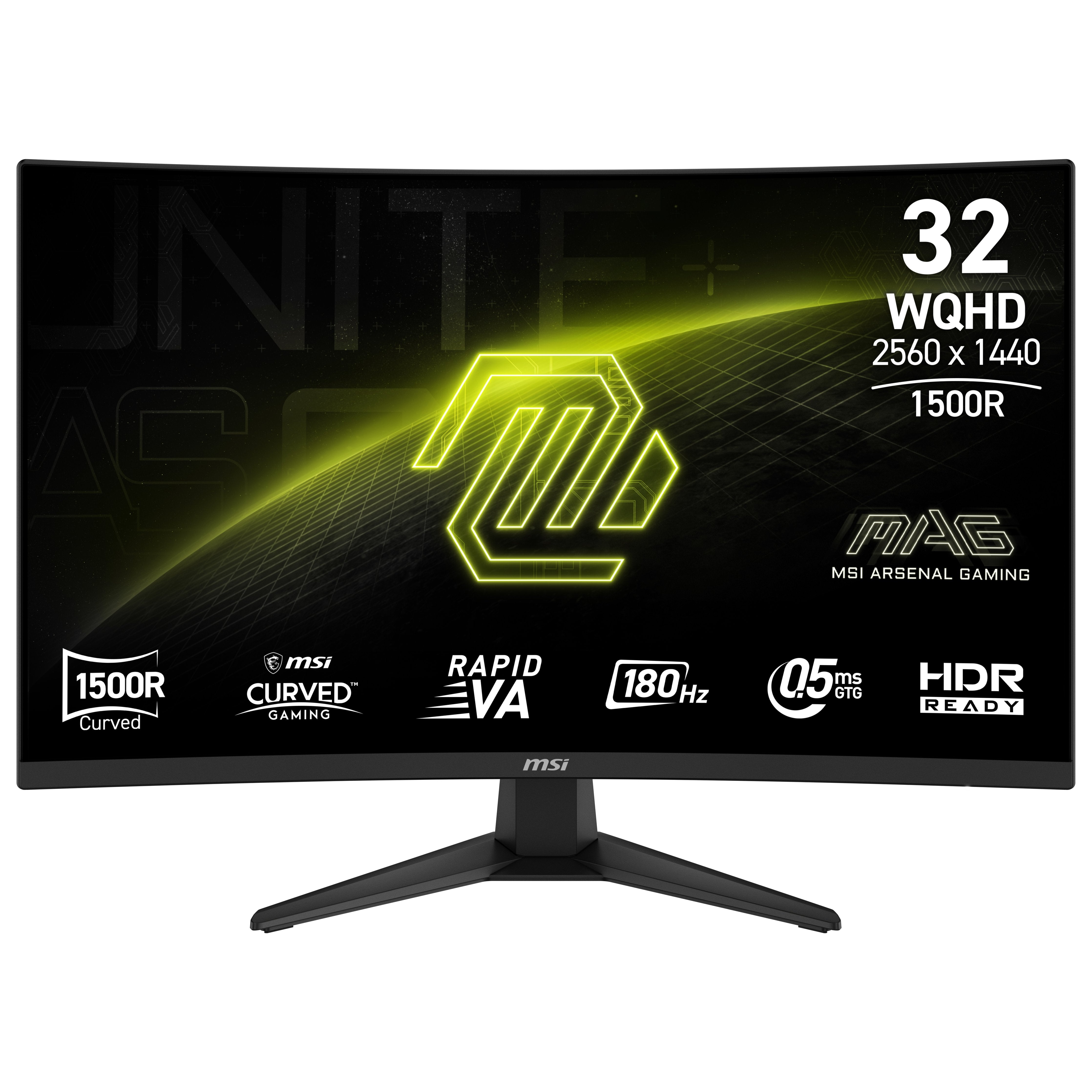 Lcd Monitor Msi Mag 321cqf E18 31.5" Gaming/Curved Panel Va 2560x1440 16:9 180 Hz 0.5 Ms Mag321cqfe18