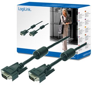 EAN 4049759001780 - LogiLink VGA, M/M, 10m cable VGA VGA (D-Sub) Negro imagen 1