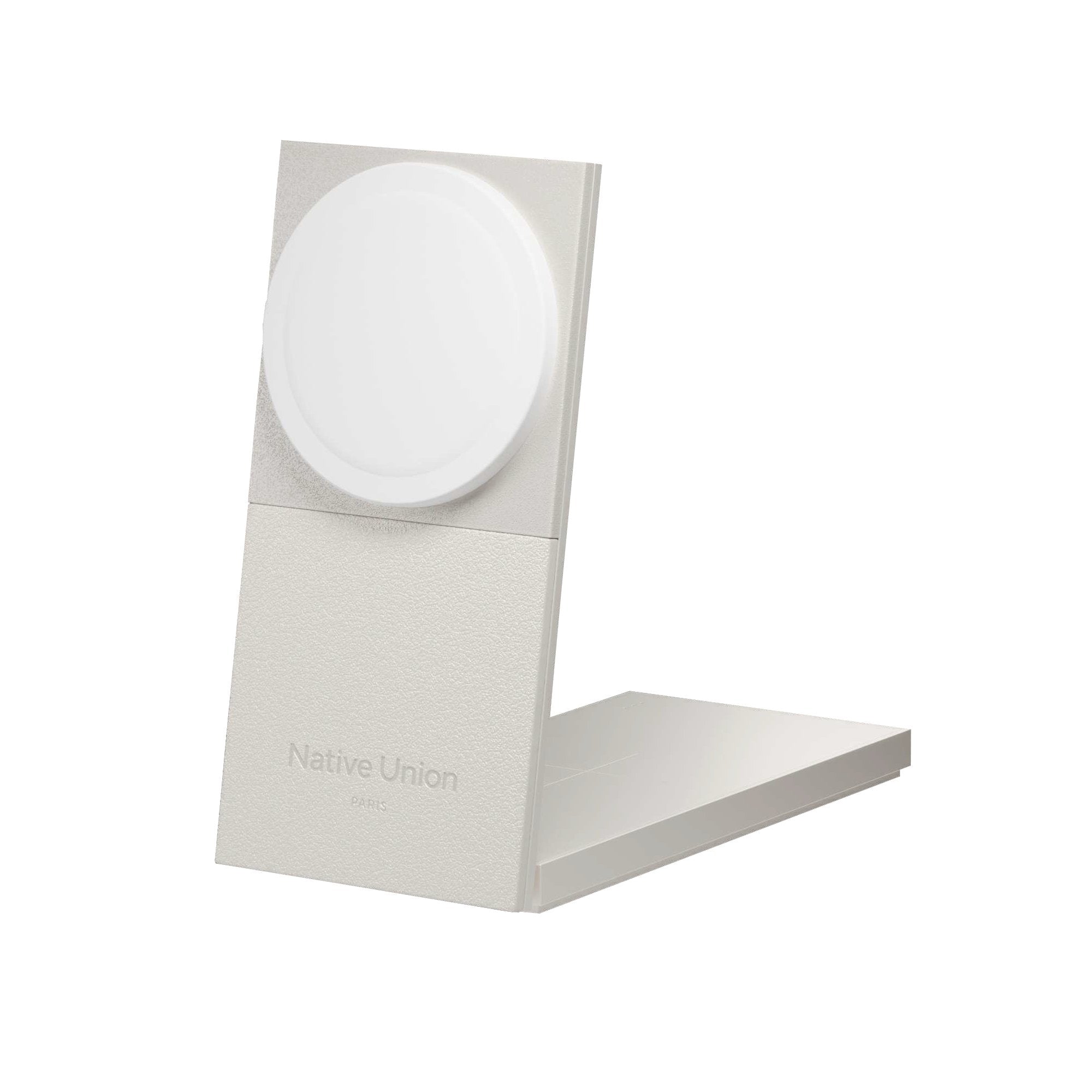 Native Union Rise 2-In-1 Qi2 Smartphone Gris Claro Cargador Inalámbrico Interior