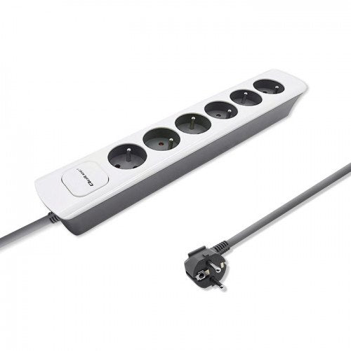 EAN 5901878502977 - Qoltec 50297 base múltiple 1,8 m 6 salidas AC Interior Gris, Blanco imagen 3