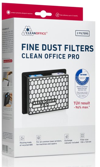 Cleanoffice Paquete De 2 Filtros De Polvo Fino Para Impresoras 150x120x50mm