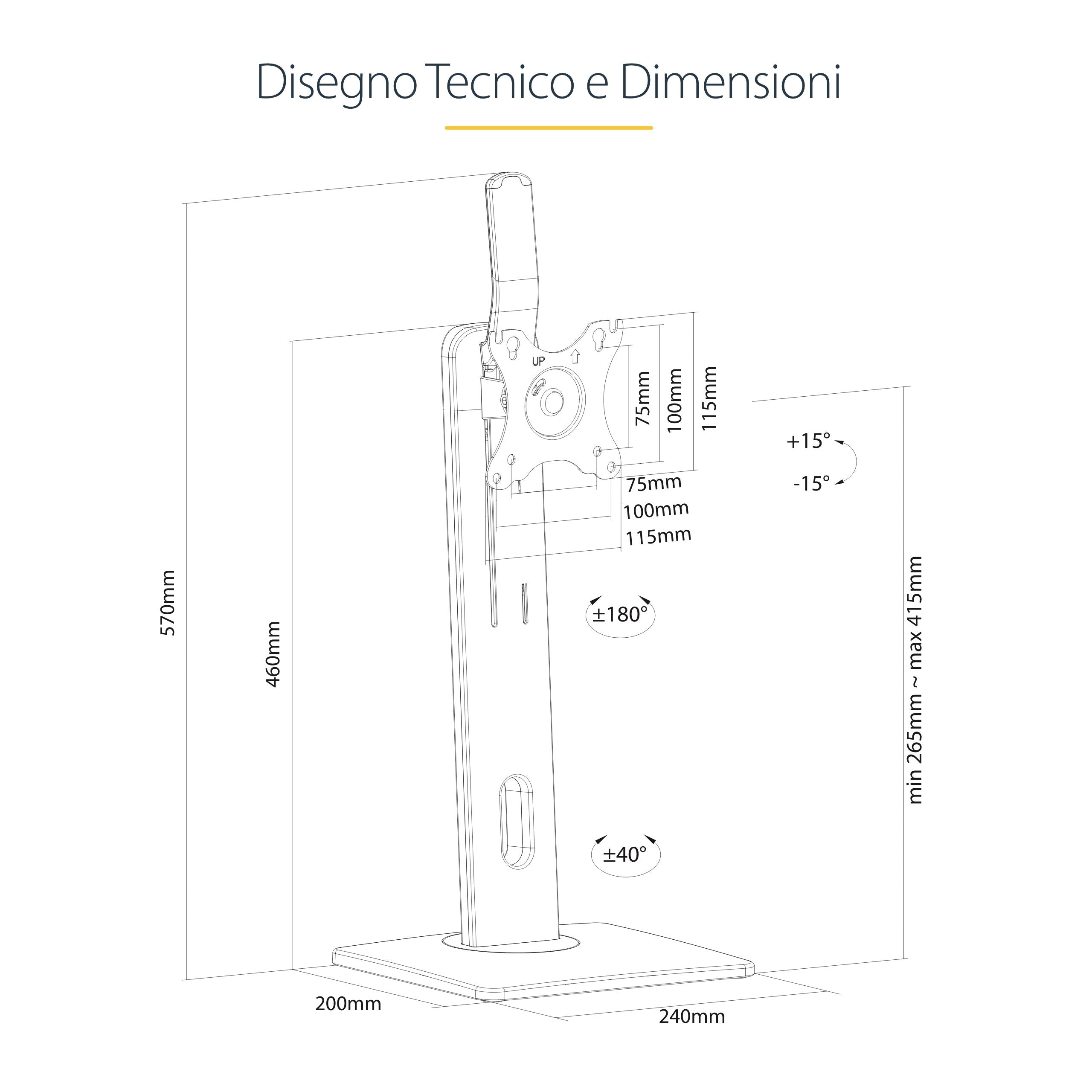 EAN 0065030891868 - StarTech.com FPPNEUSTND soporte para monitor 86,4 cm (34") Negro imagen 23