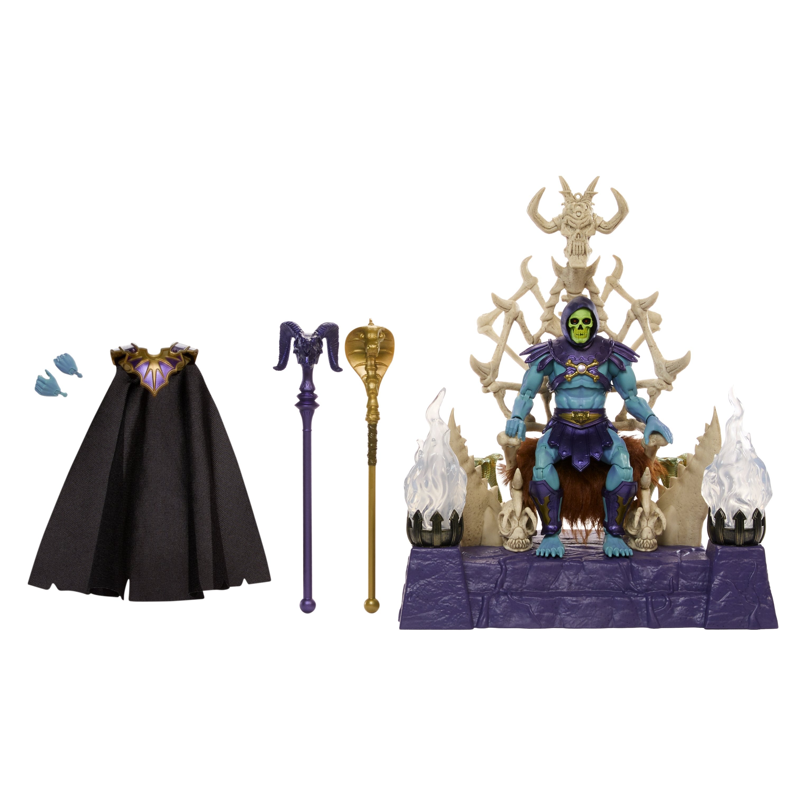 Figura De Juguete De Skeletor Y Havoc Throne De Masterverse De Mattel Masters Of The Universe Hxx63