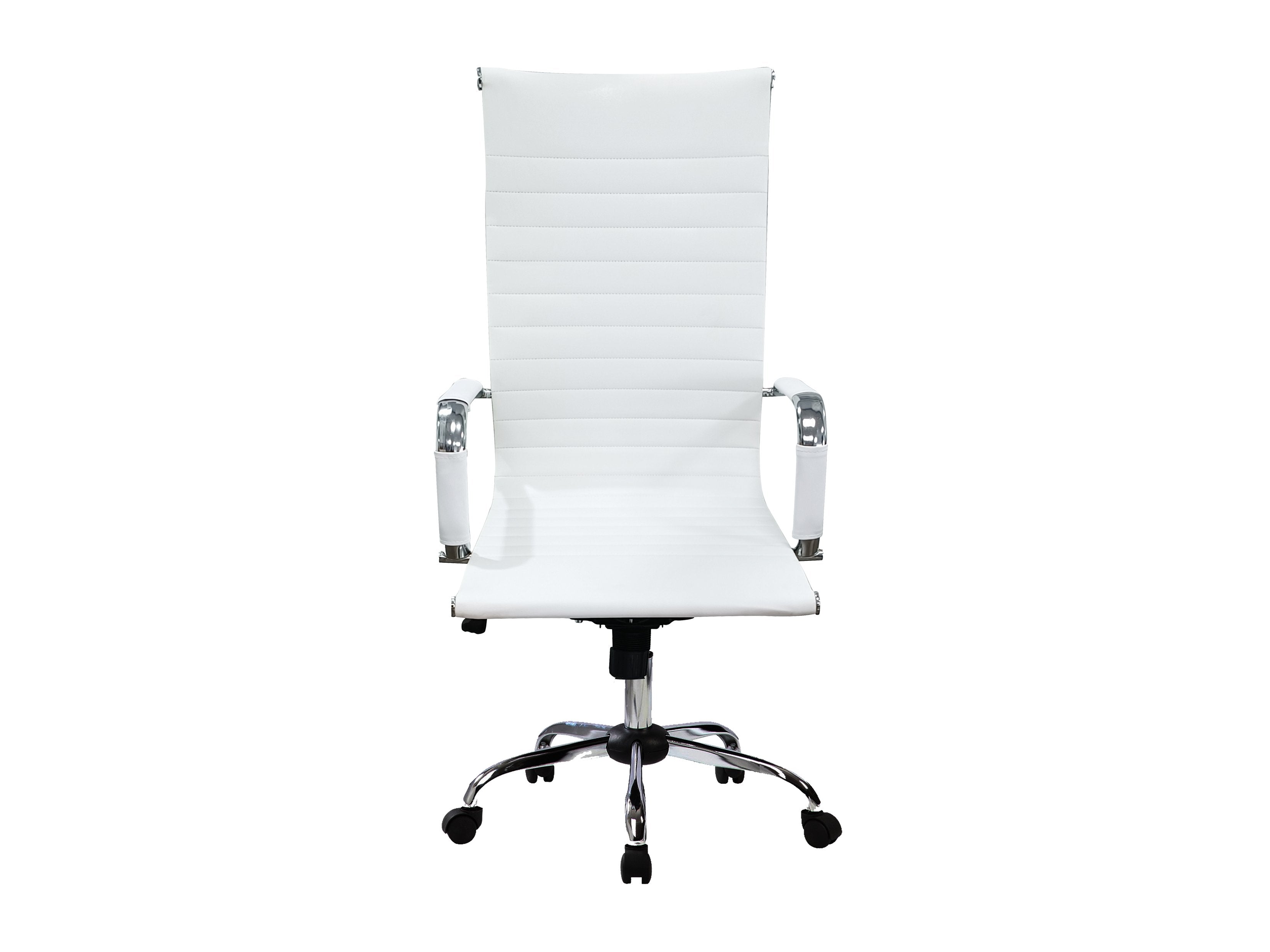 Silla De Oficina Equip Respaldo Alto Color Blanco Recubrimiento Pu De Alta Calidad Ergonomica