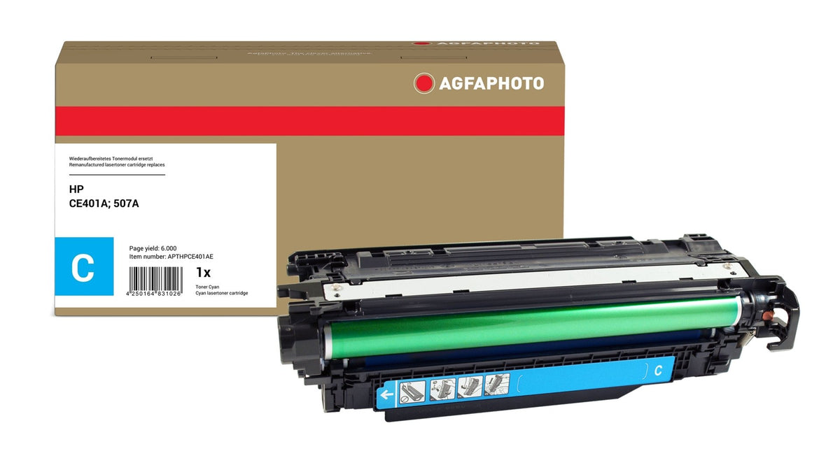 EAN 4250164831026 - AgfaPhoto CE401A cartucho de tóner 1 pieza(s) Compatible Cian imagen 1