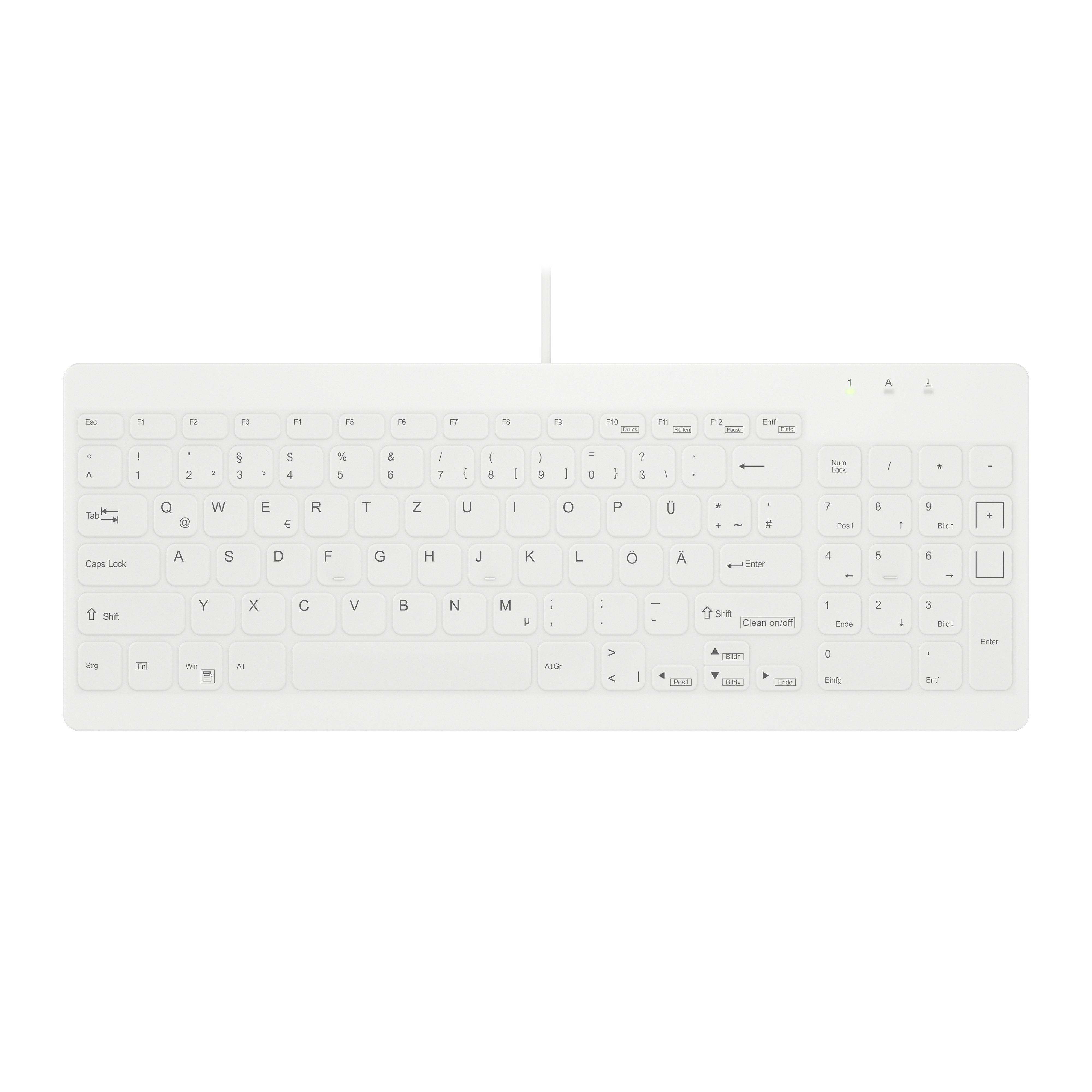EAN 7061112490373 - Contour Design Active Key AK-C7012 teclado Industrial USB Alemán Blanco imagen 1