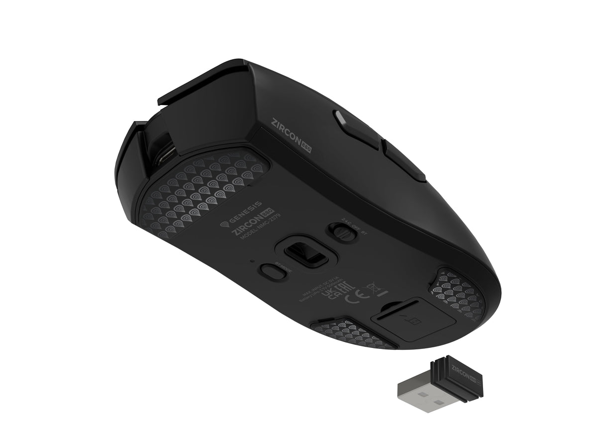 EAN 5901969449976 - GENESIS Zircon 880 ratón Juego Mano derecha RF Wireless + Bluetooth + USB Type-C Óptico 12000 DPI imagen 10