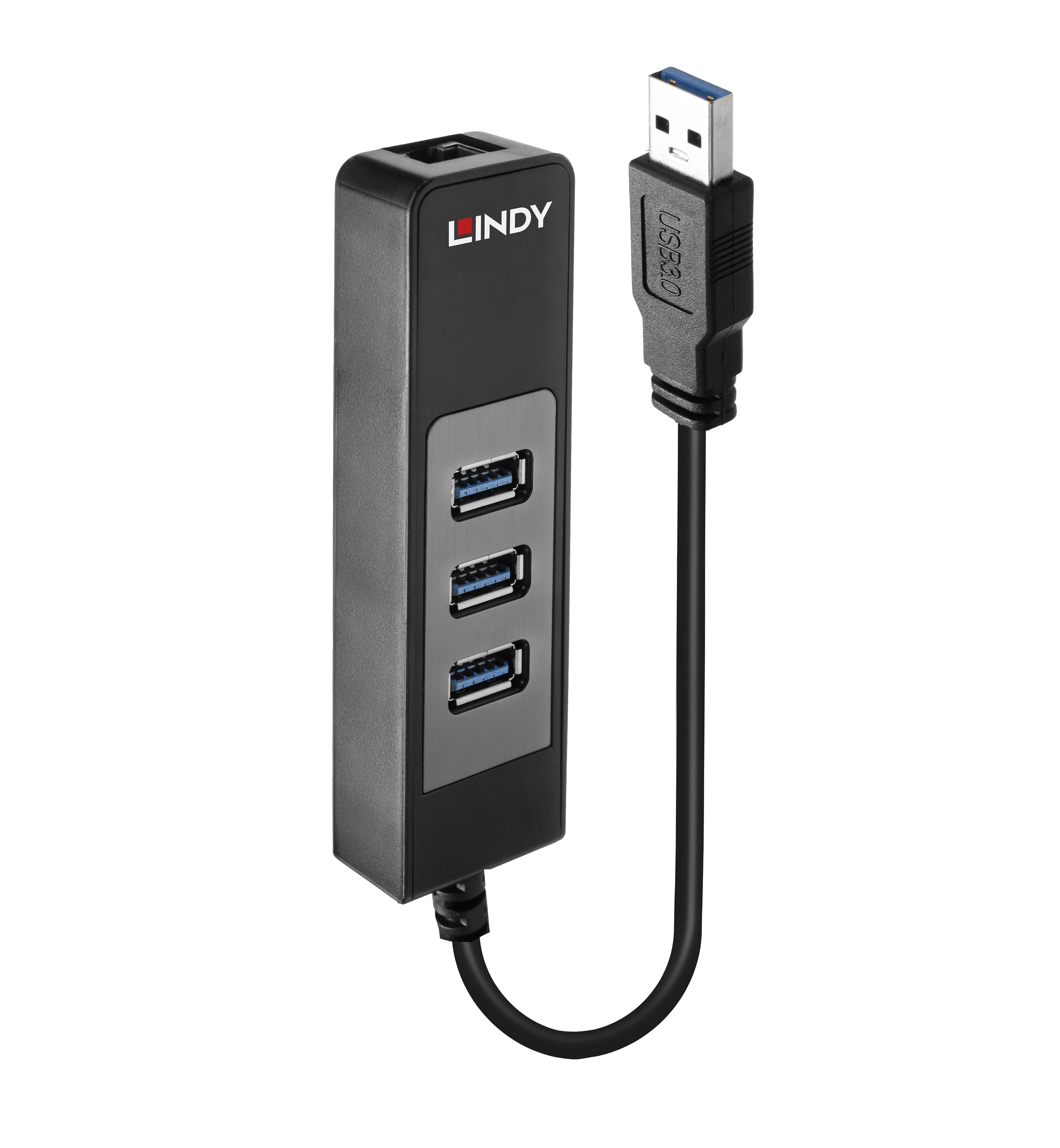Lindy 43176 Hub De Interfaz Usb 3.2 Gen 1 (3.1 Gen 1) Type-A 5000 Mbit/S Negro