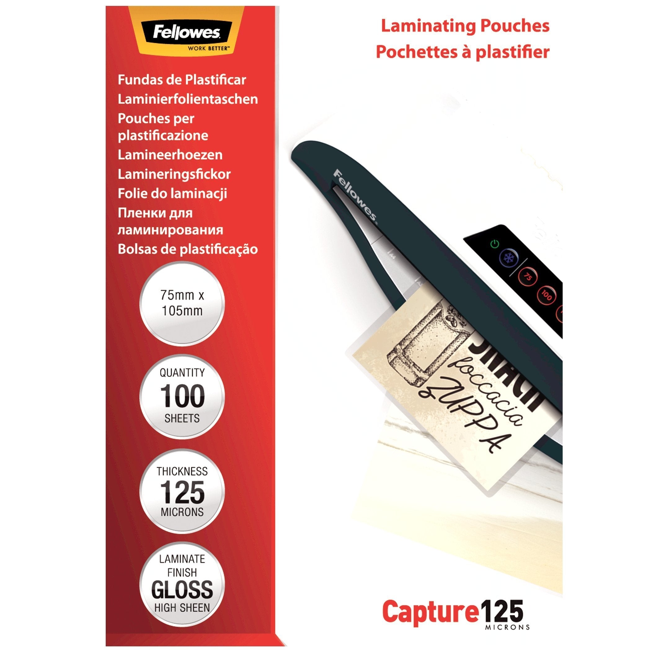 EAN 0077511530692 - Fellowes 5306901 plastificador 100 pieza(s) imagen 1