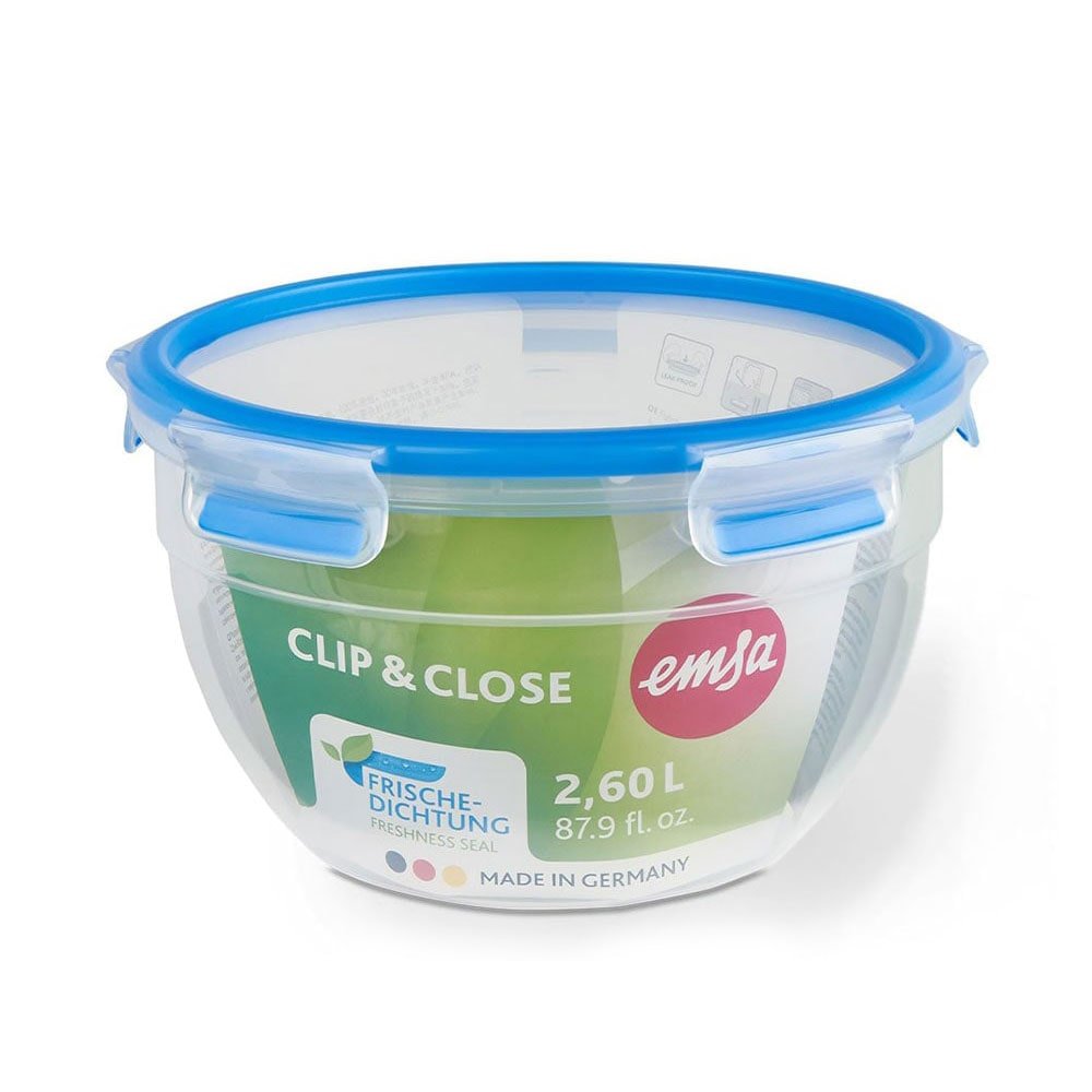 EAN 4009049532189 - EMSA CLIP & CLOSE N10114 Alrededor Contenedor 2,6 L Azul, Transparente 1 pieza(s) imagen 3