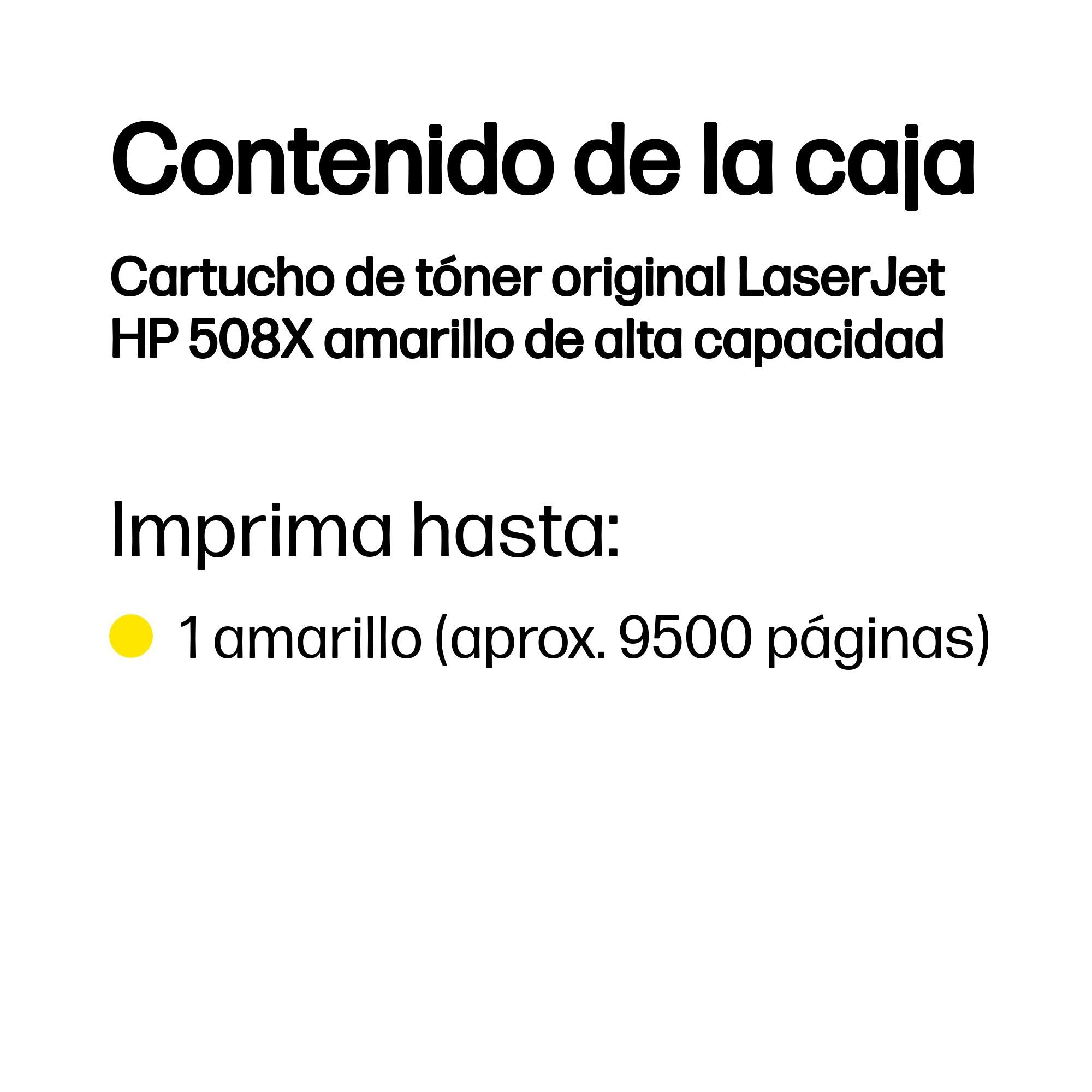 EAN 0888793237625 - HP 508X High Yield Yellow Original LaserJet Toner Cartridge cartucho de tóner 1 pieza(s) imagen 3