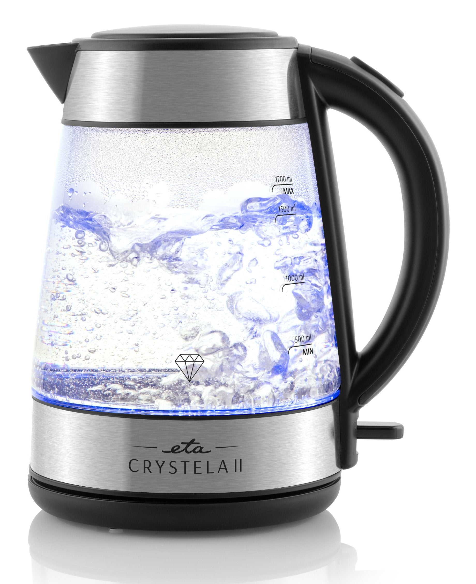 Eta Eta115490000 Crystela Glass Kettle, 1.7 L, 2200 W