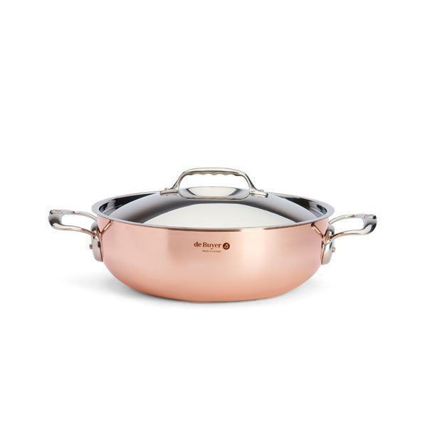 De Buyer Prima Matera Saucepot Copper/Steel 28cm Curved Induct.Cacerola
