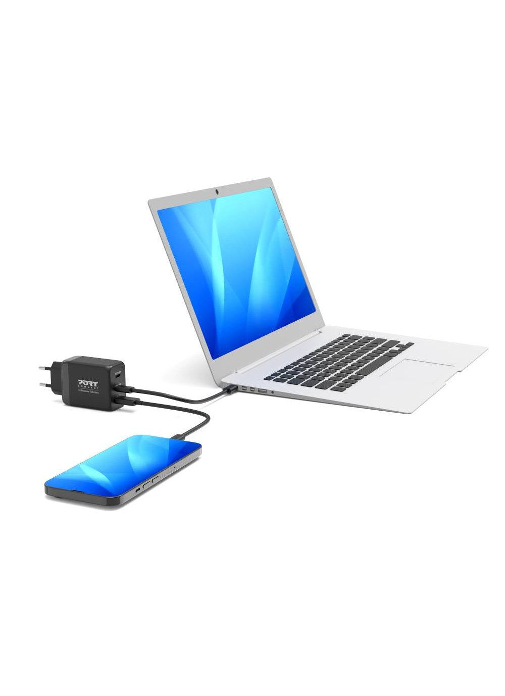 Port Designs 900106-Eu Cargador De Dispositivo Móvil Netbook, Portátil, Smartphone, Tableta Negro Corriente Alterna Carga Rápida Interior