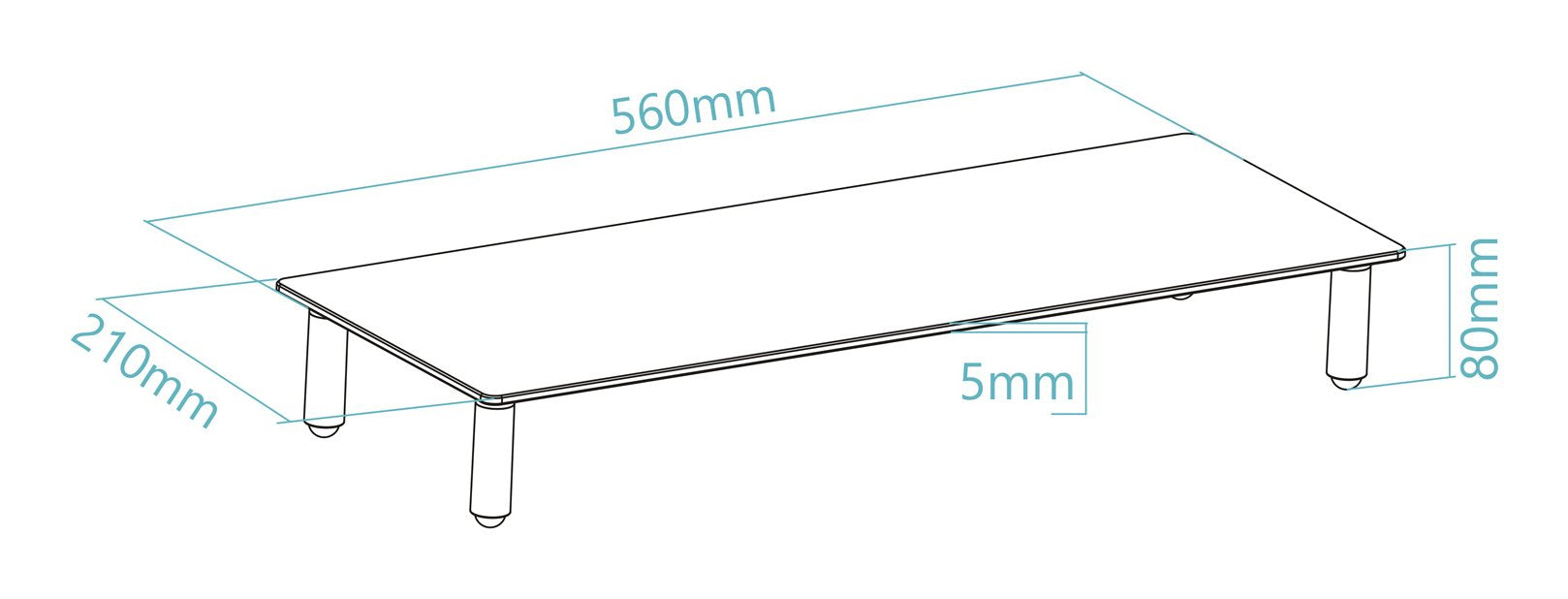 EAN 8433281015630 - TooQ TQMR061 soporte para ordenador portátil Transparente imagen 6