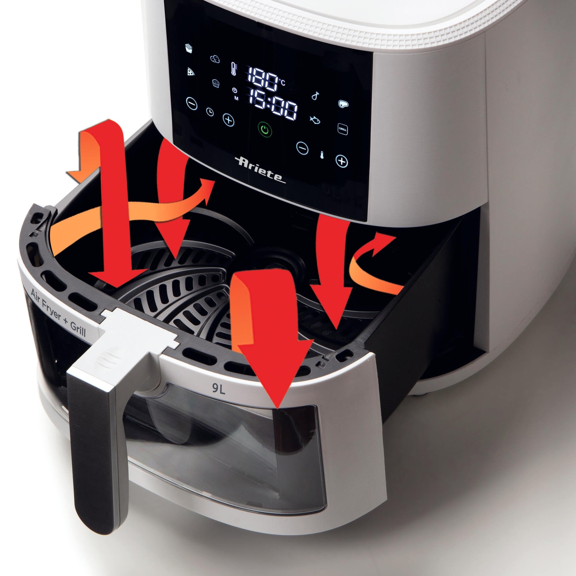 EAN 8003705122727 - Ariete 4630/03 Sencillo 9 L 1500 W Freidora de aire caliente Blanco imagen 3
