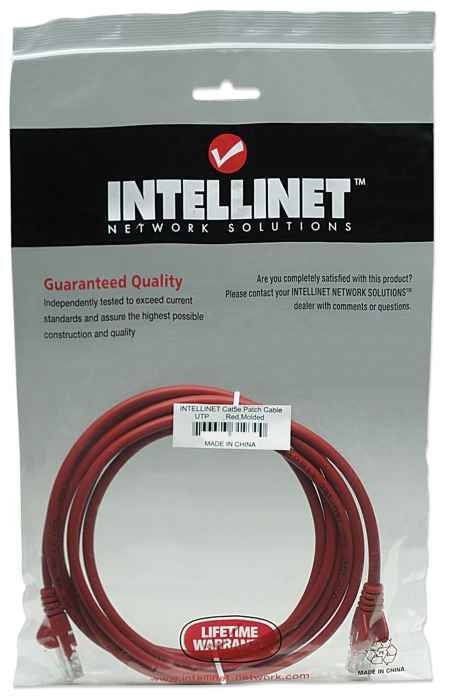 Intellinet Patchkabel Rj45 U/Utp Cat5e 1.0m Hebelschutz Rot