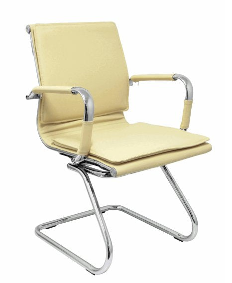 Sillón Yeste Confidente Patín Similpiel Crema