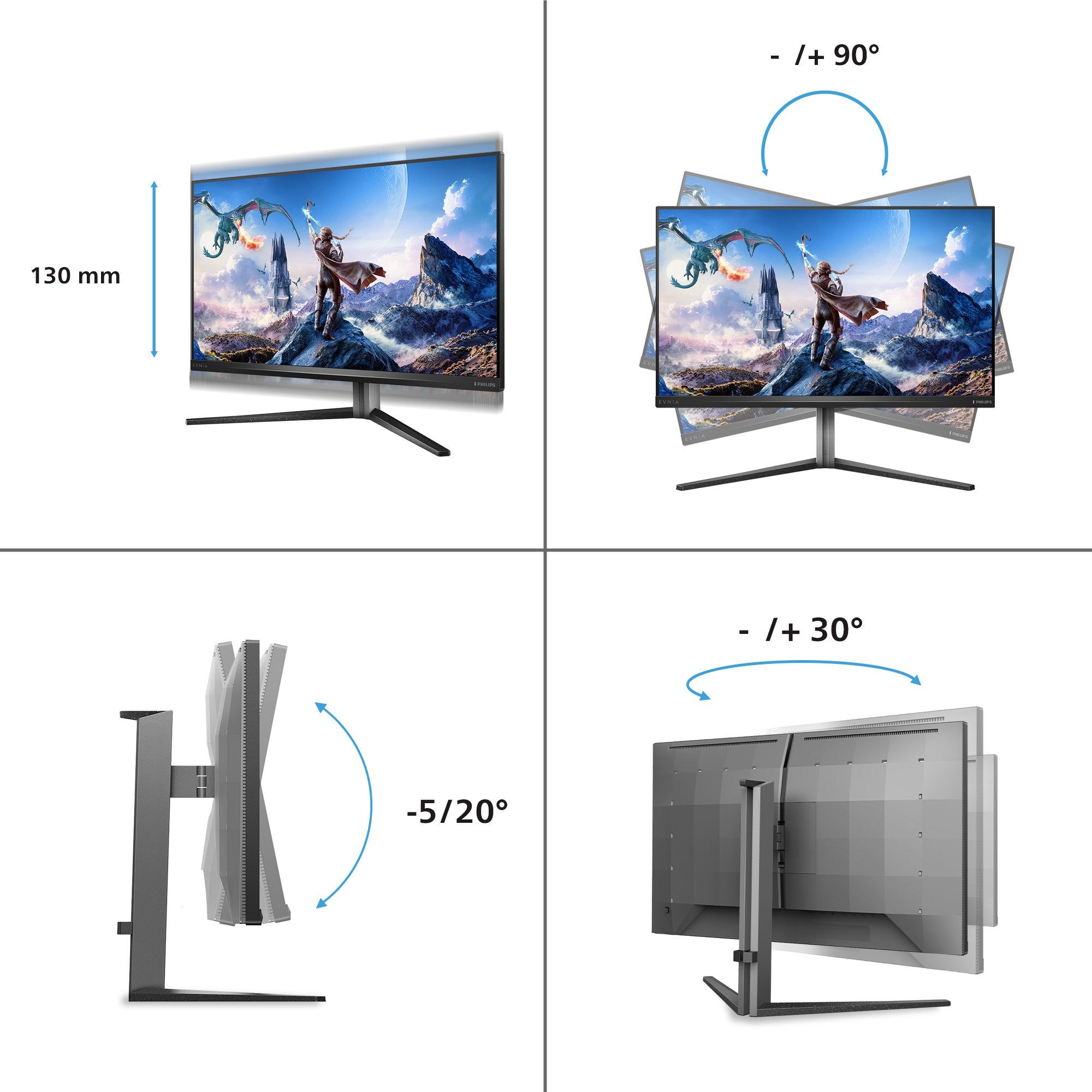 EAN 8712581805951 - Philips Evnia 32M2N6800M/00 pantalla para PC 80 cm (31.5") 3840 x 2160 Pixeles 4K Ultra HD LCD Gris imagen 4