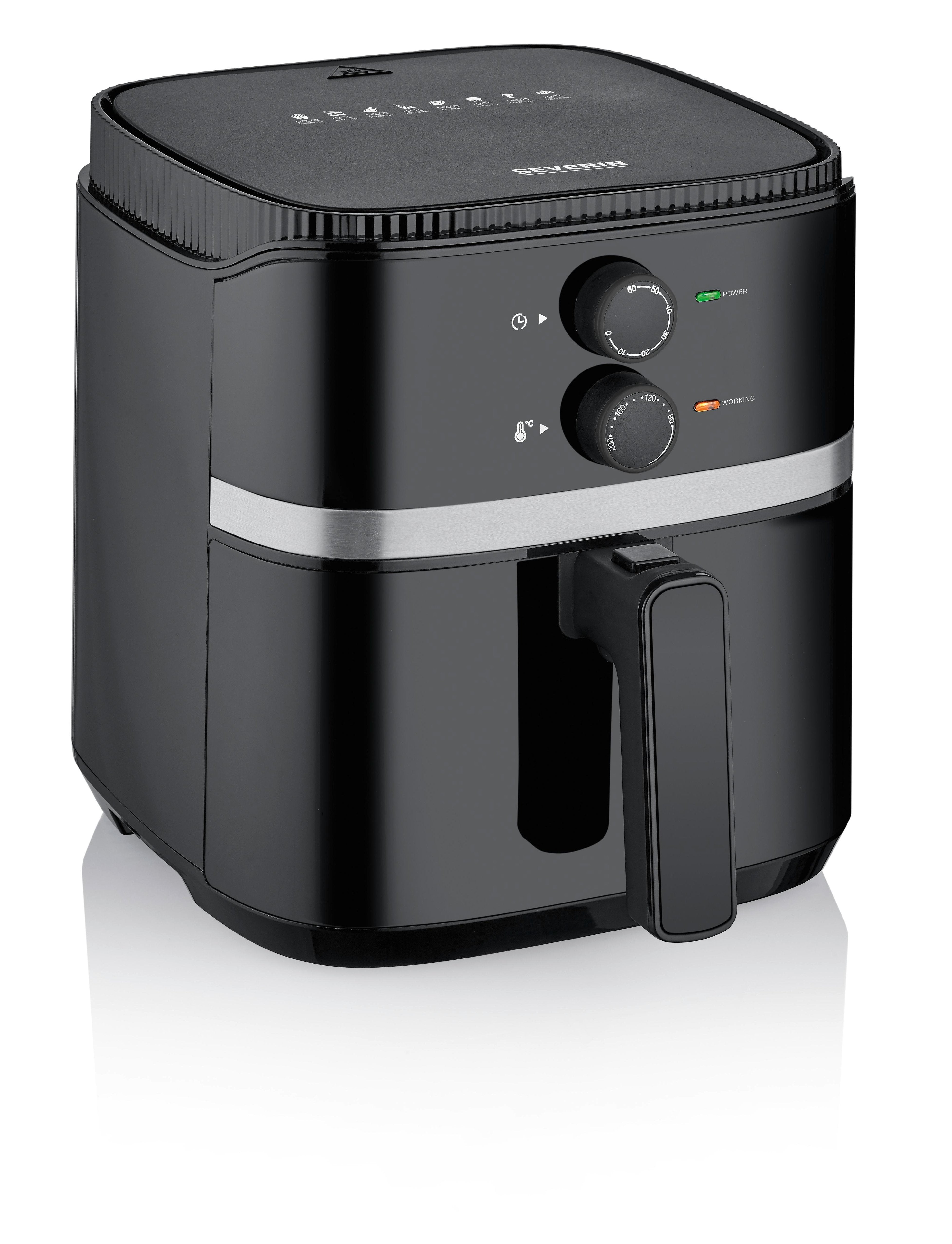 EAN 4008146042577 - Severin FR 2452 freidora Sencillo 4,3 L Independiente 1500 W Freidora de aire caliente Negro, Plata imagen 3
