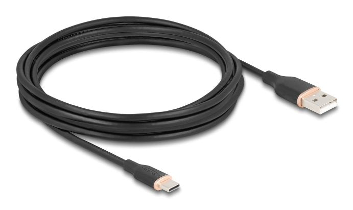 Delock 81228 Cable Usb 2.0 Usb Tipo-A Macho A Usb Type-C Macho 4 M Negro Silicona